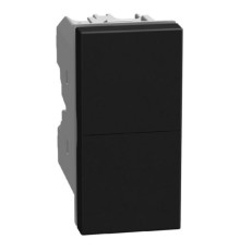 Bticino Light Now - двойная кнопка для штор NO+NO 1 модуль, цвет черный - YD4036