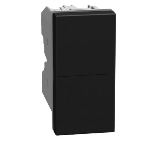 Bticino Light Now - двойная кнопка для штор NO+NO 1 модуль, цвет черный - YD4036