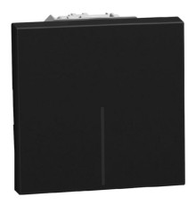 Bticino Light Now - переключатель перекрестный Rocker 2 модуля, цвет черный - YD4004M2
