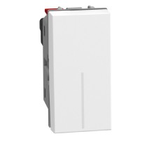 Bticino Light Now - выключатель кнопка NO Rocker 1 модуль, цвет белый - YW4005A