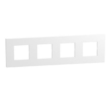Bticino Light Now - рамка 2x4m 71mm, цвет белый - YA4802M4WW