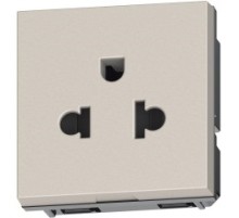 Bticino Light Now - розетка универсальная 2К+З, цвет камень - YG4126