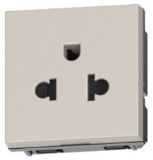 Bticino Light Now - розетка универсальная 2К+З, цвет камень - YG4126