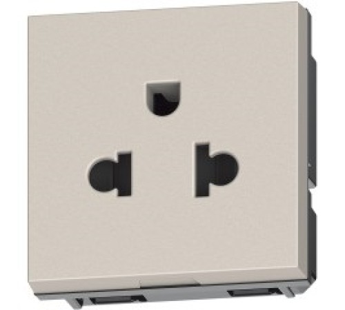 Bticino Light Now - розетка универсальная 2К+З, цвет камень - YG4126
