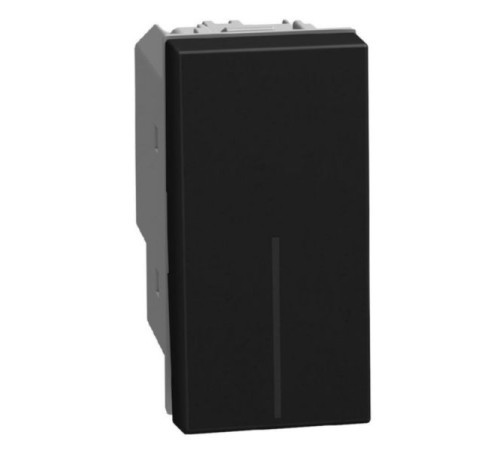 Bticino Light Now - переключатель перекрестный Rocker 1 модуль, цвет черный - YD4004