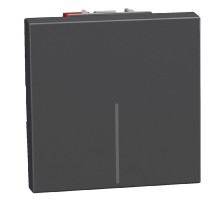 Bticino Light Now - выключатель кнопка NO Rocker 2 модуля, цвет черный - YD4005M2A