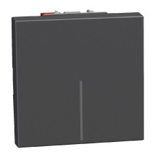 Bticino Light Now - выключатель кнопка NO Rocker 2 модуля, цвет черный - YD4005M2A