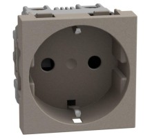 Bticino Light Now - розетка немецкого стандарта 2К+З, цвет камень - YG4141