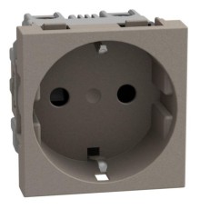 Bticino Light Now - розетка немецкого стандарта 2К+З, цвет камень - YG4141