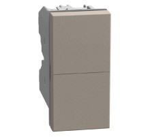 Bticino Light Now - двойная кнопка для штор NO+NO 1 модуль, цвет камень - YG4036