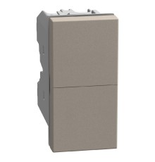 Bticino Light Now - двойная кнопка для штор NO+NO 1 модуль, цвет камень - YG4036