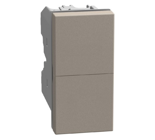 Bticino Light Now - двойная кнопка для штор NO+NO 1 модуль, цвет камень - YG4036