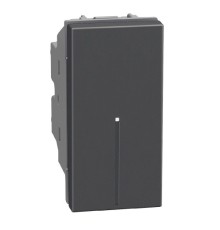 Bticino Light Now - выключатель кнопка NO Axial 1 модуль, цвет черный - YD4055A