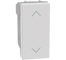 Bticino Light Now - выключатель для жалюзи, 1-0-2, с блокировкой, 1 модуль, цвет белый - YW4027N