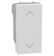 Bticino Light Now - выключатель для жалюзи, 1-0-2, с блокировкой, 1 модуль, цвет белый - YW4027N