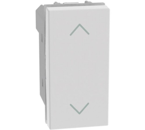 Bticino Light Now - выключатель для жалюзи, 1-0-2, с блокировкой, 1 модуль, цвет белый - YW4027N