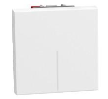 Bticino Light Now - выключатель кнопка NO Rocker 2 модуля, цвет белый - YW4005M2A