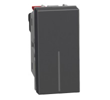 Bticino Light Now - выключатель кнопка NO Rocker 1 модуль, цвет черный - YD4005A