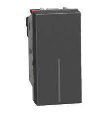 Bticino Light Now - выключатель кнопка NO Rocker 1 модуль, цвет черный - YD4005A