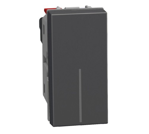 Bticino Light Now - выключатель кнопка NO Rocker 1 модуль, цвет черный - YD4005A