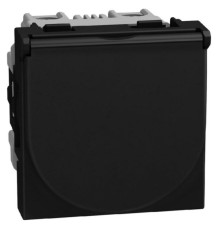 Bticino Light Now - розетка с крышкой 2К+З, цвет черный - YD4141P