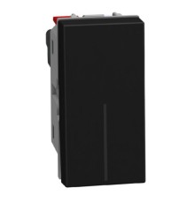 Bticino Light Now - переключатель Rocker 1 модуль, цвет черный - YD4003A
