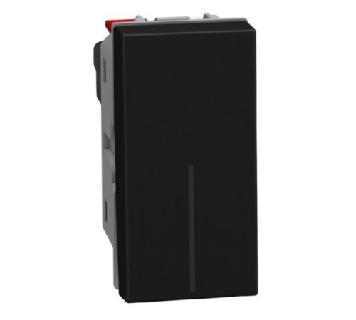 Bticino Light Now - переключатель Rocker 1 модуль, цвет черный - YD4003A