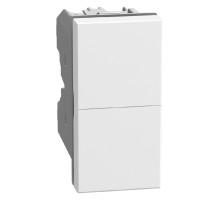 Bticino Light Now - двойная кнопка для штор NO+NO 1 модуль, цвет белый - YW4036
