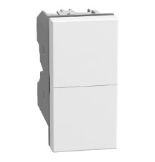 Bticino Light Now - двойная кнопка для штор NO+NO 1 модуль, цвет белый - YW4036