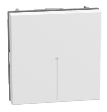 Bticino Light Now - выключатель кнопка NO Axial 2 модуля, цвет белый - YW4055M2A