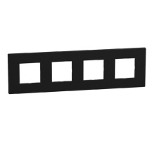 Bticino Light Now - рамка 2x4m 71mm, цвет черный - YA4802M4DD