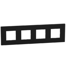 Bticino Light Now - рамка 2x4m 71mm, цвет черный - YA4802M4DD