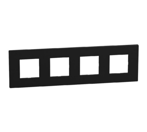 Bticino Light Now - рамка 2x4m 71mm, цвет черный - YA4802M4DD
