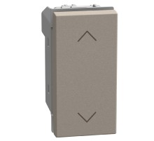 Bticino Light Now - выключатель для жалюзи, 1-0-2, с блокировкой, 1 модуль, цвет камень - YG4027N