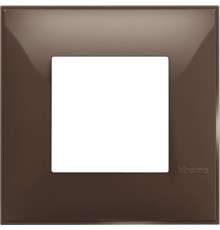 Рамка на 1 пост немецкий/итальянский стандарт - 2 модуля. Цвет Мока. Bticino серия CLASSIA. R4802MK