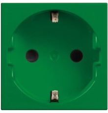 Розетка электрическая 2К+З 16А - 2 модуля. Цвет Зелёный. Bticino серия CLASSIA. R4141V