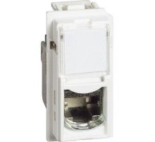 Механизм розетки компьютерной RJ45 cat6 UTP 1 модуль. Цвет Белый. Bticino серия Living Now. KW4279C6