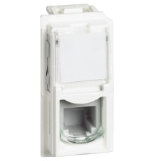 Механизм розетки телефонной RJ11 1 модуль. Цвет Белый. Bticino серия Living Now. KW4258RJ11