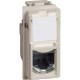 Розетка компьютерная 2 разъёма RJ45 cat5e UTP 2 модуля. Цвет Песочный. Bticino серия Living Now. K4702+KM4279C5E+KM4279C5E+KM07+KM07