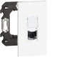Розетка компьютерная RJ45 cat5e UTP 2 модуля. Цвет Белый. Bticino серия Living Now. K4702+KW4279C5E+K4949+K4949+KW07M2