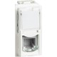 Розетка телефонная/компьютерная RJ11/RJ45 cat6a STP 2 модуля. Цвет Белый. Bticino серия Living Now. K4702+KW4258RJ11+KW4279C6AS+KW07+KW07