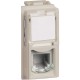 Розетка телефонная/компьютерная RJ11/RJ45 cat6a STP 2 модуля. Цвет Песочный. Bticino серия Living Now. K4702+KM4258RJ11+KM4279C6AS+KM07+KM07