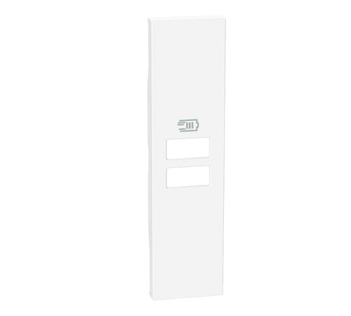 Лицевая панель двойной USB зарядки 1 модуль. Цвет Белый. Bticino серия Living Now. KW13C