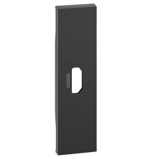 Лицевая панель розетки HDMI 1 модуль. Цвет Чёрный. Bticino серия Living Now. KG14