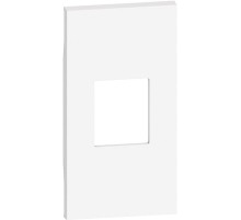 Лицевая панель розетки оптоволоконной 2 модуля. Цвет Белый. Bticino серия Living Now. KW13M2