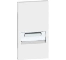 Лицевая панель светильника подсветки 2 модуля. Цвет Белый. Bticino серия Living Now. KW71