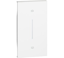 Лицевая панель выключателей рольставень/жалюзи (горизонтальное размещение) 2 модуля. Цвет Белый. Bticino серия Living Now. KW05M2