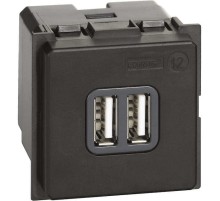 Механизм зарядного устройства USB тип - А/тип - А 3000мА 2 модуля. Bticino серия Living Now. K4285C2