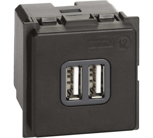 Механизм зарядного устройства USB тип - А/тип - А 3000мА 2 модуля. Bticino серия Living Now. K4285C2