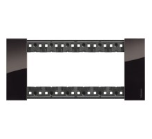 Рамка на 1 пост, 6 модулей - Итальянский стандарт. Цвет Ночь. Bticino серия Living Now. KA4806DG